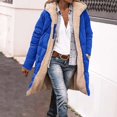 thumbnail image 2 of Long Winter Coats for Women Reversible Puffer Jacket Padded Down Quilted Jackets Thicken Warm Fleece Parka Outwear, 2 of 6