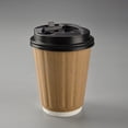 thumbnail image 4 of Vasos de papel calientes Timcorr desechables 100 Uds con tapas, 4 of 7