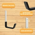 thumbnail image 3 of Juformin Heavy Duty Utility Hooks - Wall Mount, Hooks for Garage, Hose, Bike, Ladder, Leaf Blower Hanger (6 Medium) C104, 3 of 3