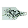 thumbnail image 2 of Tree of Life Cutting Board, Heart Shaped Bird Nest Home Words Hope Family Partners in Nature, Decorative Tempered Glass Cutting and Serving Board, Wine Bottle Shape, Black Green Pink, by Ambesonne, 2 of 5