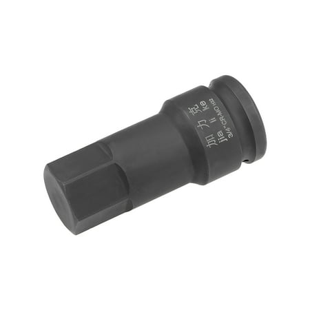 

Unique Bargains 3/4-Inch Drive x 32mm Impact Hex Bit Socket Metric 4 Length Cr-Mo Steel