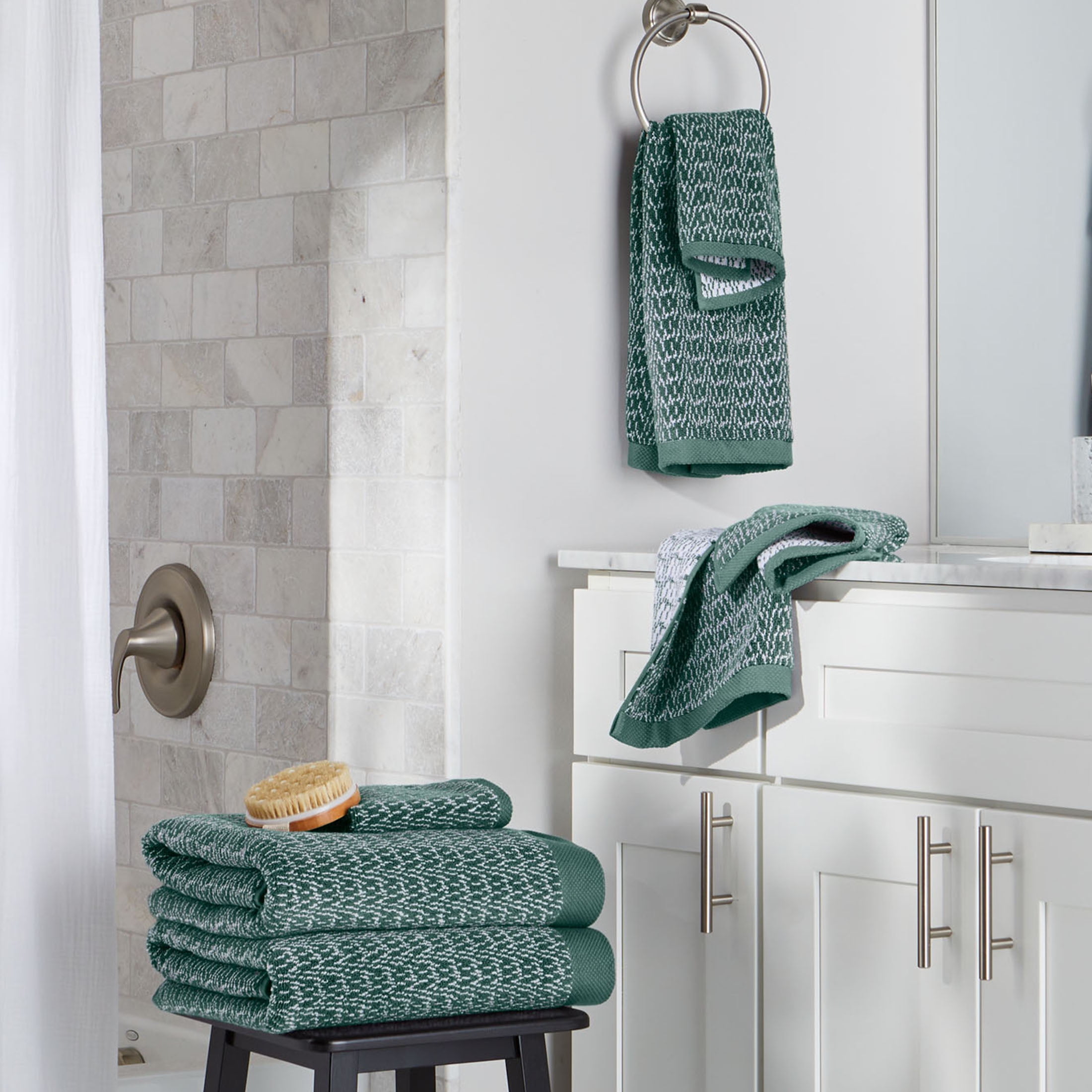 Better Homes & Gardens Signature Soft Cotton Mélange Bath Towel, Nimbus Blue