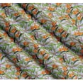 thumbnail image 3 of Soimoi Cotton Cambric Fabric Leaves & Tropical Flower Watercolor Printed Fabric 1 Yard 56 Inch Wide, 3 of 7