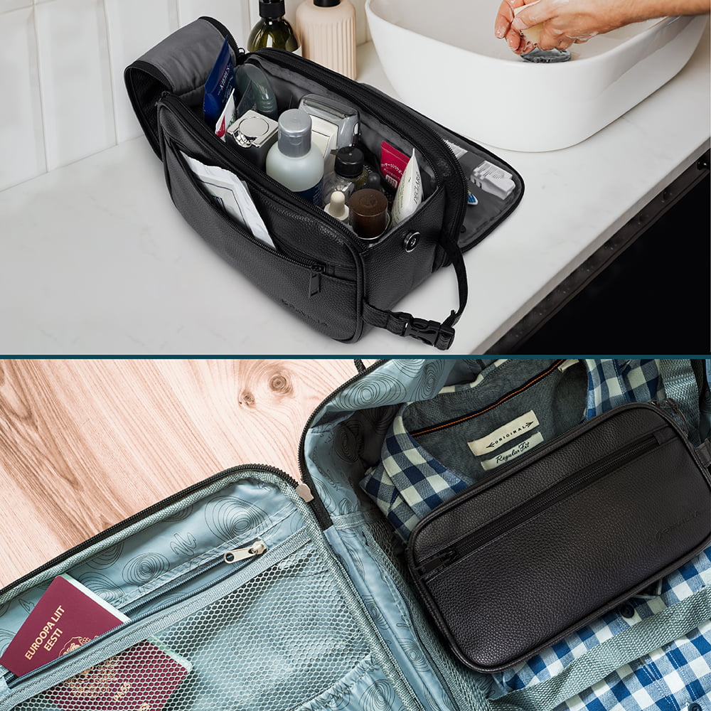 Toiletry Bag For Hanging, Waterproof Toiletry Bag Men Women, Foldable Cosmetic  Bag With 360 Rotating Hooks, Wash Bag For Travel Grey Pxcl | Fruugo DK