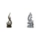 thumbnail image 1 of Escultura abstracta de fuego, estatua de Guan Yin, adorno artístico, figura china, escultura artesanal, adecuada para el hogar, la oficina, la sala de, 1 of 8