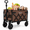Brown, variant on Expandable Folding Wagon Cart, 225 lbs Dual-Layer Collapsible Utility Wagon with 100% Extra Storage, Grocery Cart, Foldable Garden Cart with 360° Wheels for Camping, Shopping, Sports, Pink