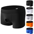 thumbnail image 5 of Men's Fly Pouch Front Open Bulge Underwear Cotton Breathable Comfortable Cool Boxer Briefs Sports Smooth Quick Dry Boxers, 5 of 5