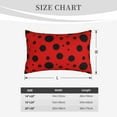 thumbnail image 6 of Daiia Ladybug Pattern Bedding Waterproof Pillow Protector Zippered Queen – Bed Bug Proof Pillow Encasement-14"x20", 6 of 9