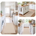 thumbnail image 4 of Hiasan 2PCS Kitchen Mats Non-Slip Water Anti Fatigue Kitchen Rugs for Kitchen, Floor, Office, 17"x30"+17"x47", Khaki, 4 of 7
