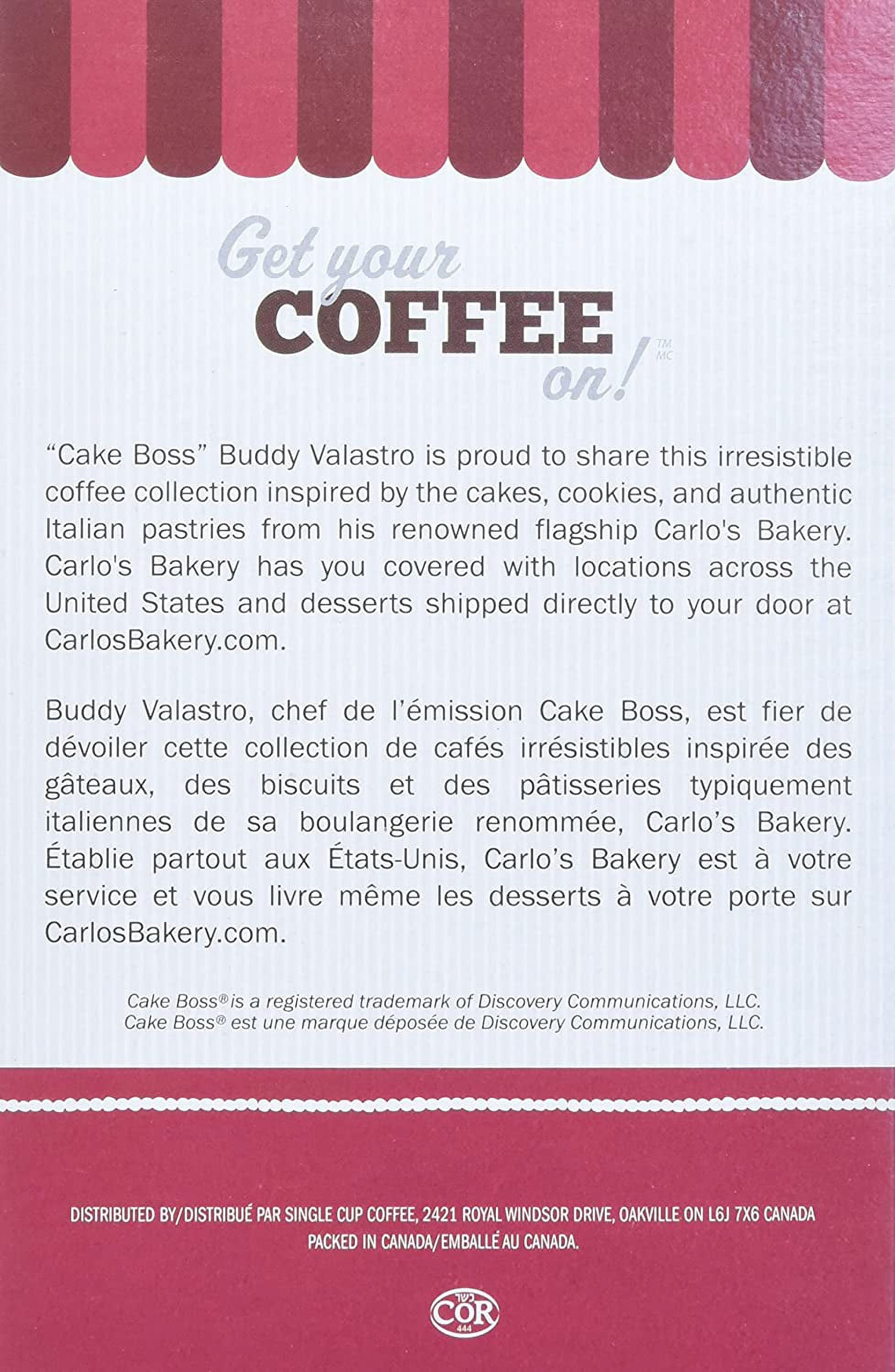 Cake Boss Vanilla Buttercream Medium Roast Coffee, for Keurig K Cups Brewers, 24 Count