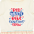 thumbnail image 4 of Inktastic Cousins Crew Red White and Blue 4th of July Girls Toddler Dress, 4 of 5