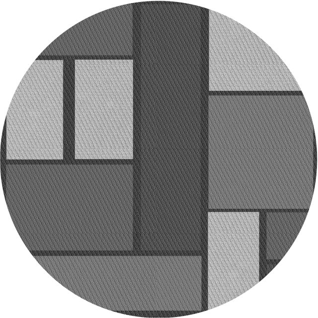 Ahgly Company Tapis Rond Lavable en Machine Intérieur Transitionnel Noir, 4 Pieds Rond