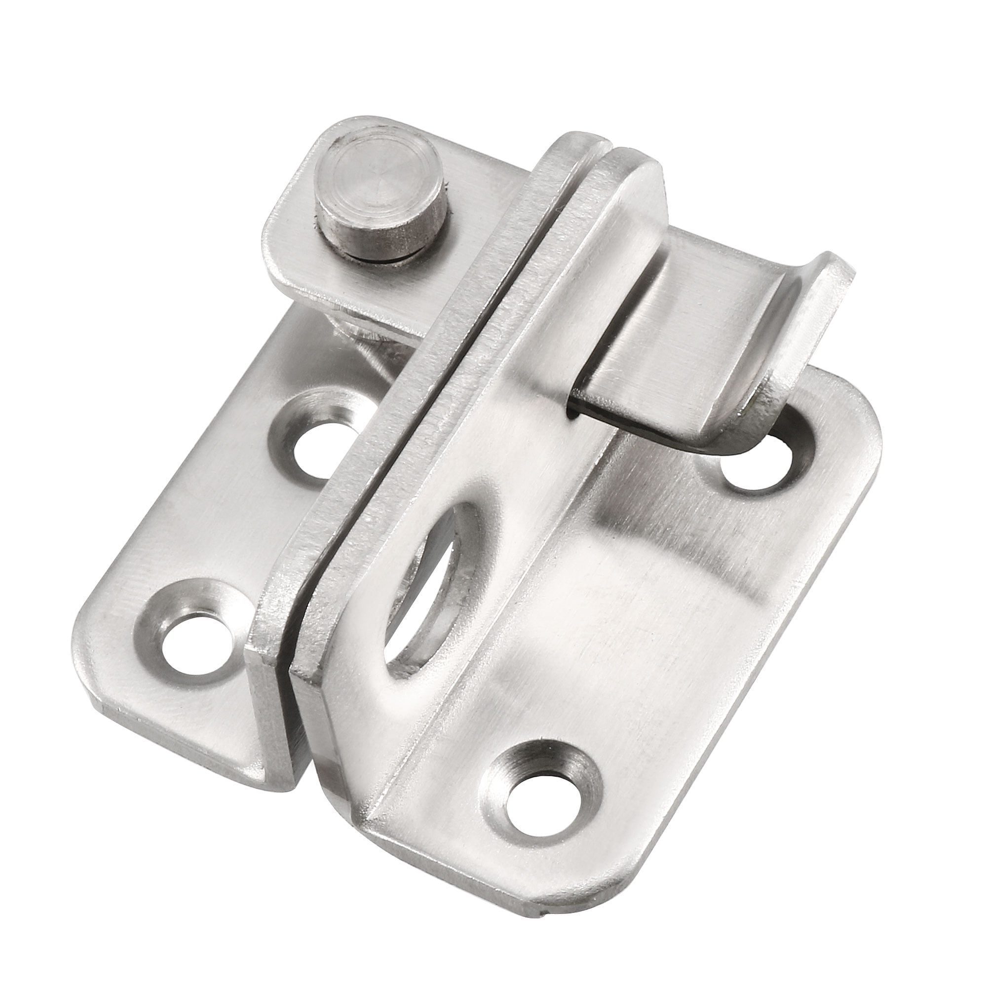 Flip Door Latch 201 Stainless Steel 45x40mm Gate Latch Left Open Hasp Sliding Lock with Padlock Hole