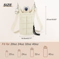 thumbnail image 5 of Unique Bargains Water Bottle Carrier Bag Convenient and Durable Crossbody Water Bottle Holder for Hiking Cycling  Beige, 5 of 7
