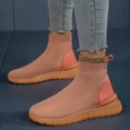 thumbnail image 2 of Mepaouo Women's High Top Socks Sneakers Breathable Walking Running Tennis Casual Sports Shoes(Orange,8), 2 of 8