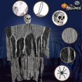 thumbnail image 2 of Scary Ghosts And Spider Webs For Halloween - Hanging Skeleton Ghost With 60g Spider Web, Fake Spiders, 20 Pieces | Hanging Grim Reaper Decorations | H, 2 of 4