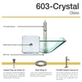 thumbnail image 2 of MR Direct 603 Crystal Vessel Sink Ensemble with a Brushed Nickel finish 718 faucet, pop-up drain, and sink ring., 2 of 7