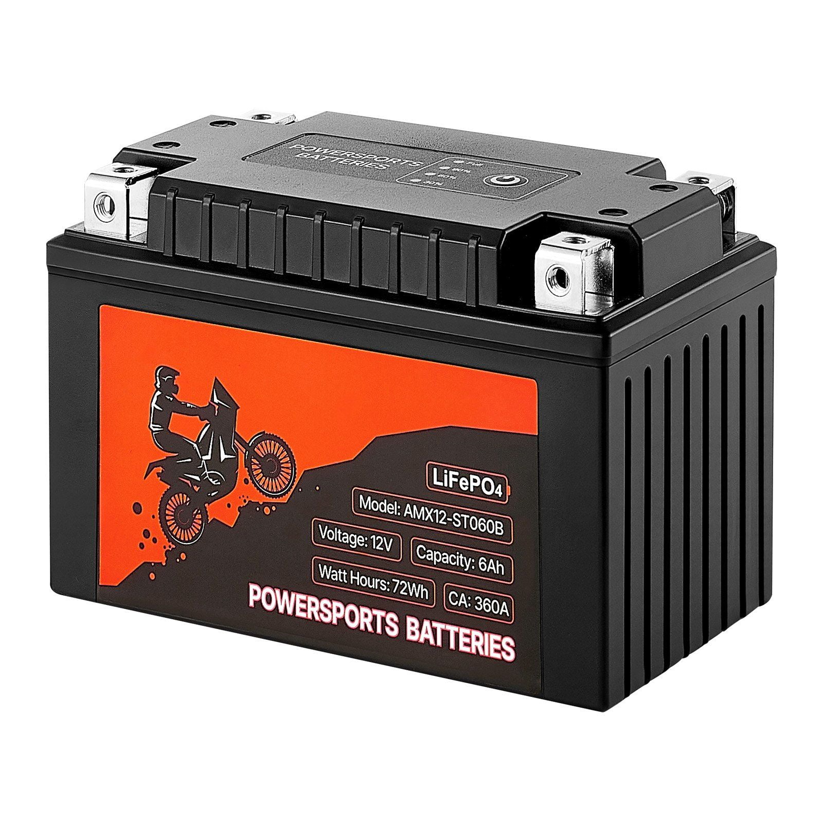 Motorcycle Battery 12V 6Ah YTX12-BS High Performance Powersports Battery