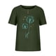 thumbnail image 4 of Camisas de Manga Corta para las Mujeres, Blusa de Botón de Impresión Casual con Cuello Redondo Hecha de Tela Suave Transpirable para Verano Primavera, Blusas de Manga Corta para las Mujeres, 4 of 4