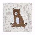 thumbnail image 5 of Bedtime Originals Sleepytime Bear White/Brown Soft Fleece Baby Blanket, 5 of 8
