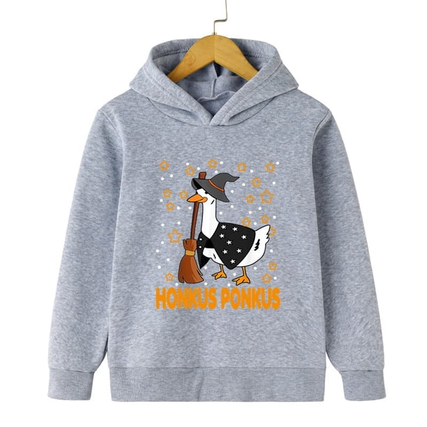 Honkus-Sudadera con capucha para niños y niñas, ropa con estampado de Ponkus, pato, bruja, divertido, de marca de dibujos animados, para Halloween