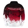 thumbnail image 3 of KeShDi Christmas Crewneck Sweatshirt Men Casual Fashion Stand Collar Print Zipper Pullover Long Sleeve Sweatshirt RedL, 3 of 3