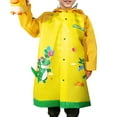 thumbnail image 3 of Gelikeya Kids Rain Jacket Girls Boys 3-13 Years Cute Cartoon Printed Raincoat with Hood Rainproof Ponchos (Yellow1, 3-5 Years), 3 of 4
