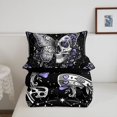 thumbnail image 5 of Homewish Halloween Skull Butterflies Twin Comforter Sets,Plant Mushrooms Bedding Set,Black Purple,Black Reversible,2 Pieces,1 Comforter and 1 Pillowcase, 5 of 7
