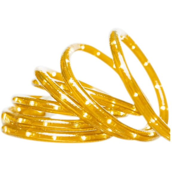 CC Christmas Decor Gold Indoor/Outdoor  Christmas Rope Lights - Clear Lights - 18'