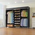 thumbnail image 6 of VIPEK S3C Heavy Duty Portable Closet with Adjustable Shoe Rack Wire Shelf, Custom Black Rack with Black Cover, 6 of 8