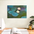 thumbnail image 3 of Elephant Stock Nympheas 1897-1898 Wall Art - Horizontal Canvas Wall Art - Living Room Wall Decor - Floral And Botanical Canvas - Teal And Purple Decor By Claude Monet - 12" x 8", 3 of 8