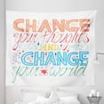 thumbnail image 1 of Saying Tapestry, Encouraging Inspirational Words Resilience Change Your Thoughts Change Your World, Fabric Wall Hanging Decor for Bedroom Living Room Dorm, 5 Sizes, Multicolor, by Ambesonne, 1 of 1