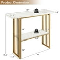thumbnail image 2 of Gymax 48'' 2-Tier Entryway Hallway Console Table Couch Side Table for Living Room, 2 of 10
