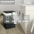 thumbnail image 6 of Costway Rectangle Bamboo Hamper Laundry Basket Washing Cloth Bin Rangier Lid Black, 6 of 9