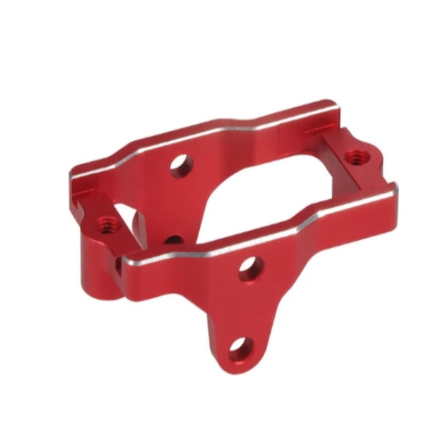 Vogacara RCGOFOLLOW Servo soporte de dirección RC pieza de coche soporte de montaje Servo de precisión para 1/18 Trx4m Crawler RC accesorios Kits de construcción modelo Rojo