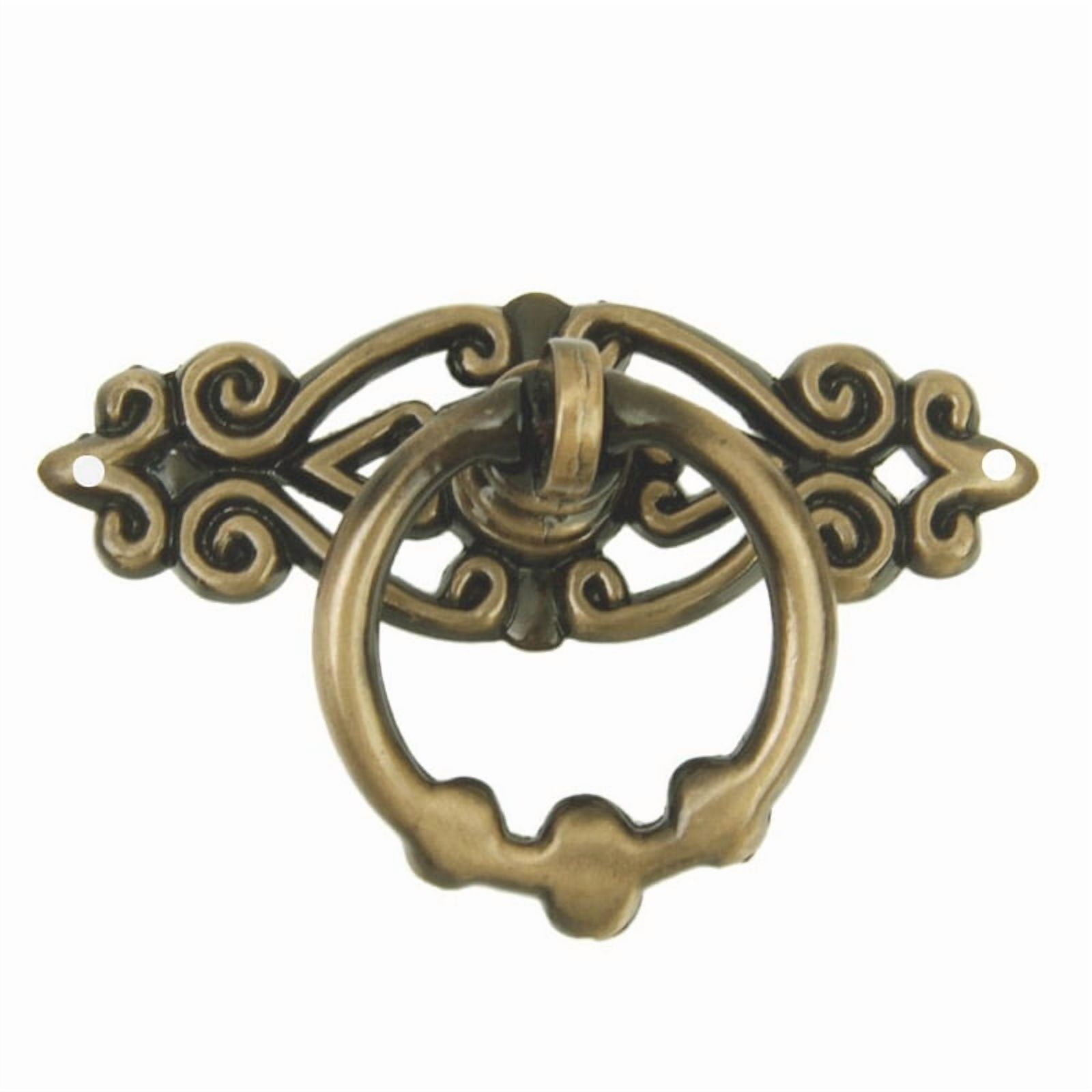 30Pcs Vintage Kitchen Cabinet Cupboard Dresser Door Drawer Ring Pull Handles Knobs (Antique Brass)