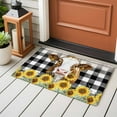 thumbnail image 5 of Bathroom Rugs 2x3 Ft, Farmhouse Cow Non Slip Area Rugs for Kitchen Bedroom Entryway, Vintage Country Sunflower Black Buffalo Plaid Washable Carpet Runner Rug Floor Mats for Bedroom Home Decor, 5 of 9