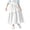 White, variant on Eltusu Girls Skirts, Long-Length Pleated Cotton Elastic Waistband Casual Skirts Light Blue Size 10-12T