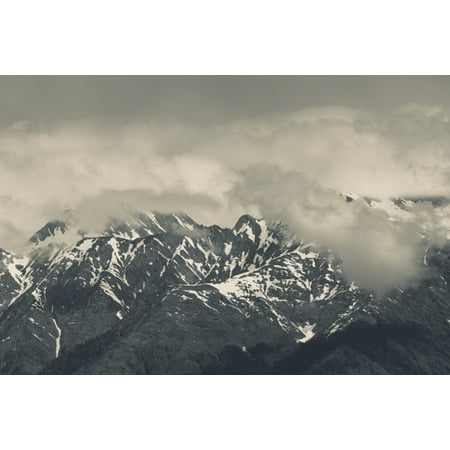 Russian Landscape - High angle view of mountain landscape Carousel Mountain Krasnaya Polyana Sochi Caucasus Mountains Russia Poster Print