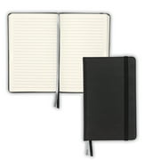 Samsill Hardcover Notebook, 5.25 Inch x 8.25 Inch, Black