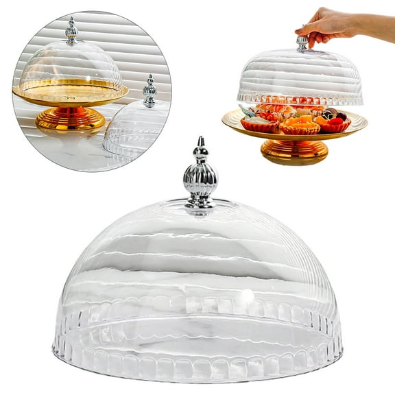 Airtight Food Storage,Cake Stand Cover Display Cloche Serving Dish Cover Versatile Cake Cover Lid Dome For Kitchen Camping Wedding Home