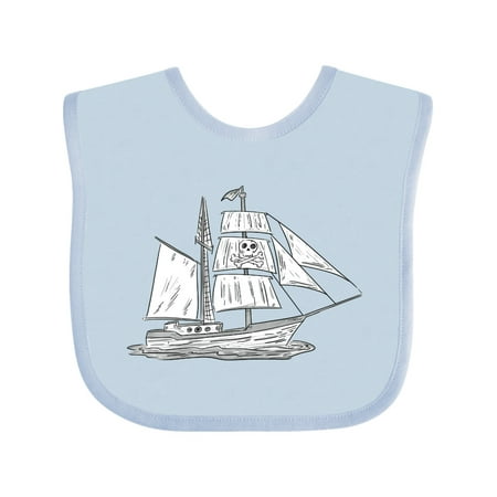 

Inktastic Pirate Ship Illustration Gift Baby Boy or Baby Girl Bib