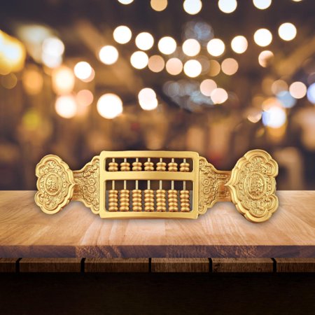 Abacus Statue Metal Crafts Desktop Abacus Adorn for Desktop Home Living Room