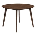 thumbnail image 1 of Table à Manger Ronde de 43 Pouces en Bois Massif Noyer de Style Moderne Mi-Siècle Piper, 1 of 8