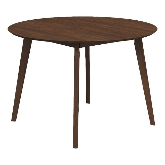 Table à Manger Ronde de 43 Pouces en Bois Massif Noyer de Style Moderne Mi-Siècle Piper