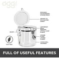 thumbnail image 2 of Oggi Clear Clamp Canister w/Scoop (5.5" H, 38 oz) 38 Ounce, 2 of 7