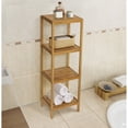 thumbnail image 4 of Gallerie Decor Natural Spa 4-Shelf Transitional Bamboo Tower in White, 4 of 4