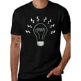 thumbnail image 2 of Light Bulb And Flashes Unisex Short Sleeve T-Shirt – Soft Cotton Graphic Tee, Minimalist Summer Top, Casual Everyday Shirt, Gift For Him Or Her, 2 of 14