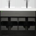 thumbnail image 6 of Resenkos Wall Cabinet, Wall Mount Cabinet,72" Wall-Mounted Bathroom Storage Vanity Cabinet with Sink,2 Resin Top Basin and 4 Soft Close Drawers, Glossy Black, 6 of 14