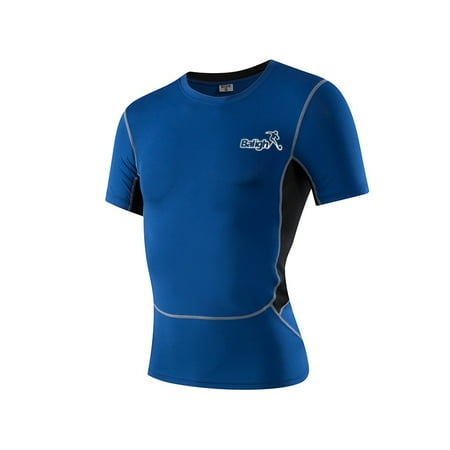 Mens Running Tee CHLTRA Quick-Dry Men Jogging Shirt GYM Running Climbing T-Shirts Short Sleeve Workout Bodybuilding Training Sport Shirts ()